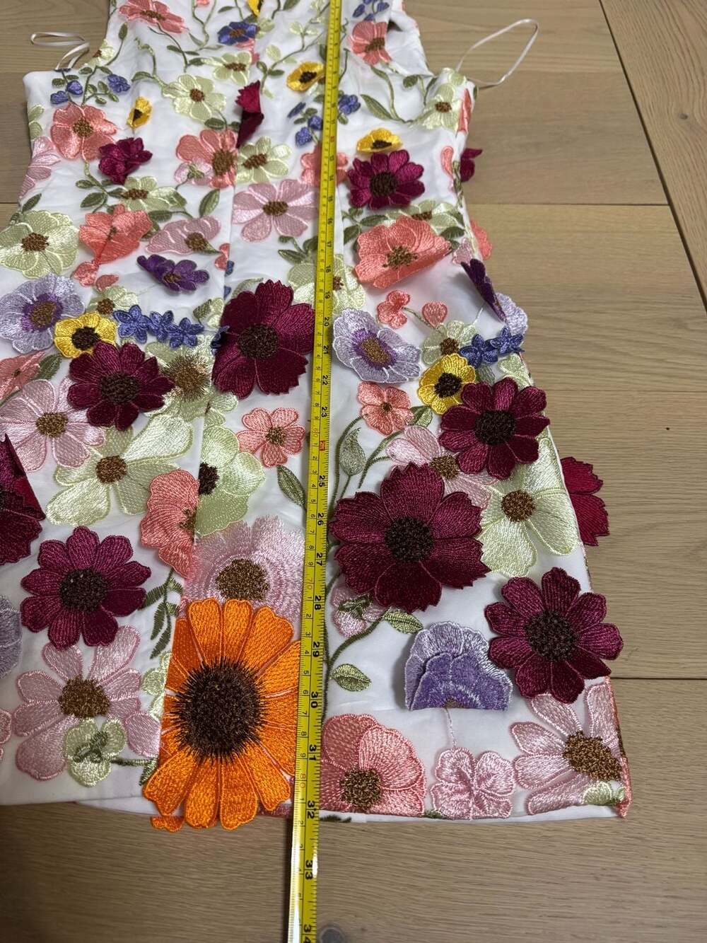 Endless Rose 3D Floral Embroidered Sleeveless Mini Dress White Size S - Picture 8 of 12